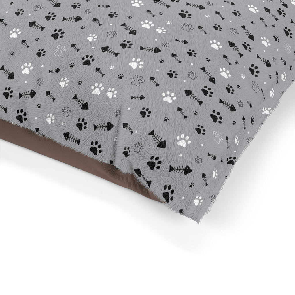 Cozy Pet Bed with Paw Print Design