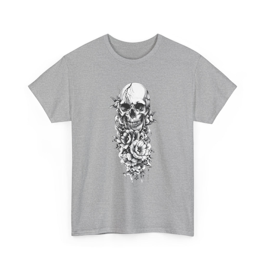 Edgy Skull Floral Tee