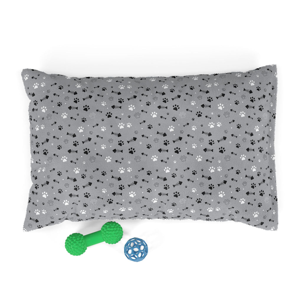 Cozy Pet Bed with Paw Print Design
