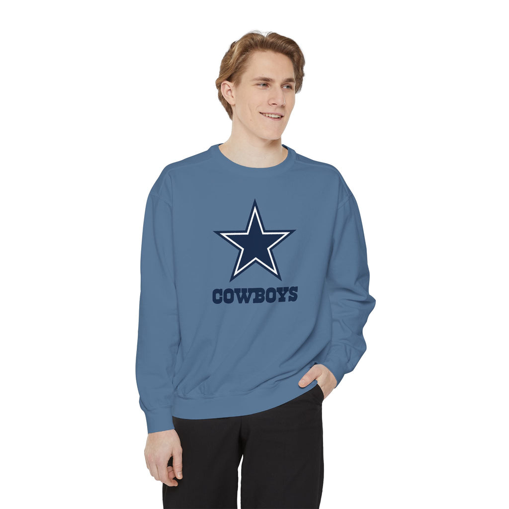 Cowboys, Unisex Garment-Dyed Sweatshirt
