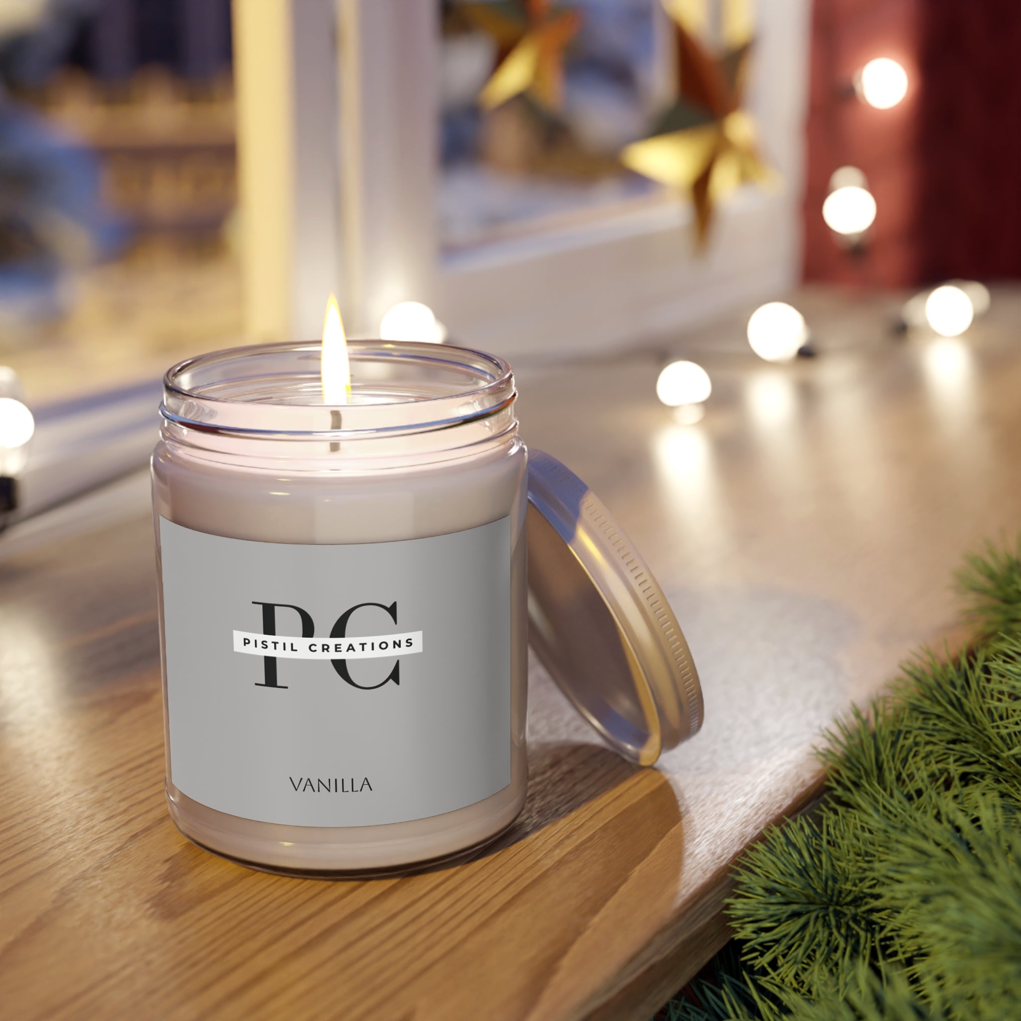 Spiced Pumpkin Ginger, Fresh Balsam pine, Vanilla, Scented Soy Candle