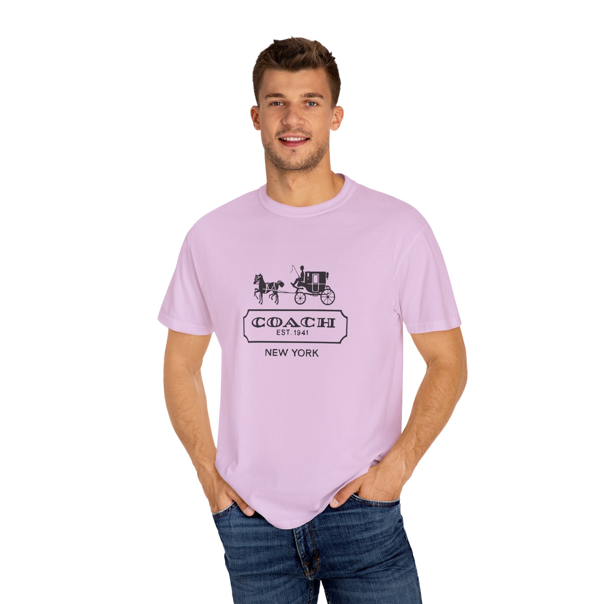 New York Coach Graphic Tee, Vintage-Inspired, Unisex