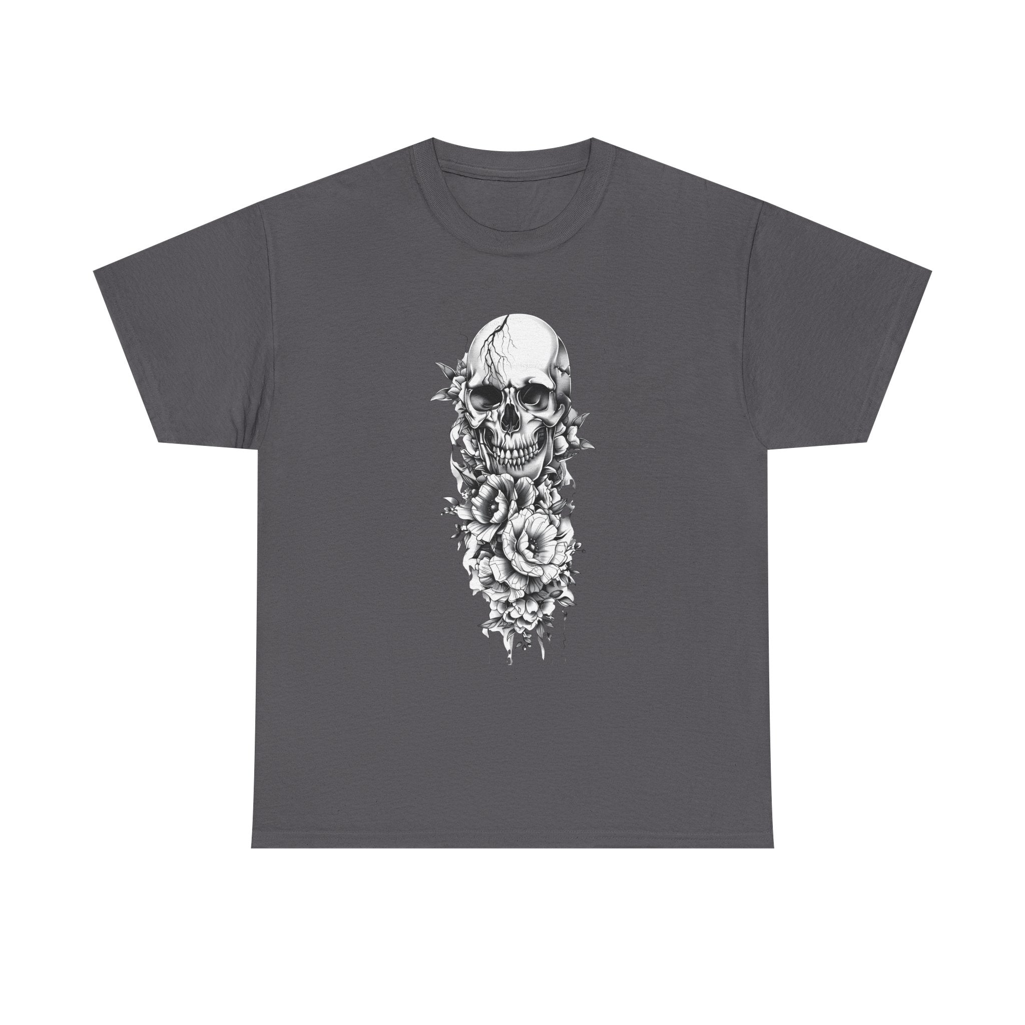 Edgy Skull Floral Tee