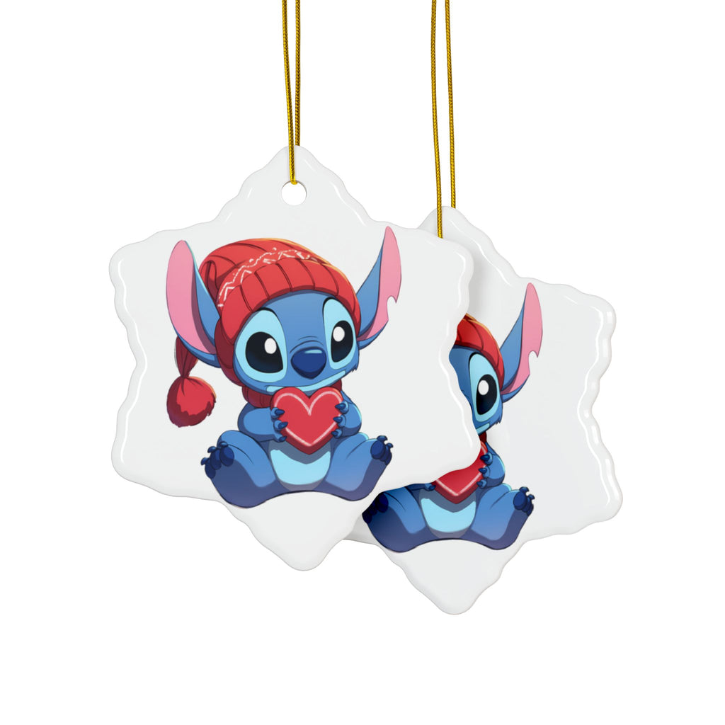 Stitch Ceramic Ornaments, 2-Side Print