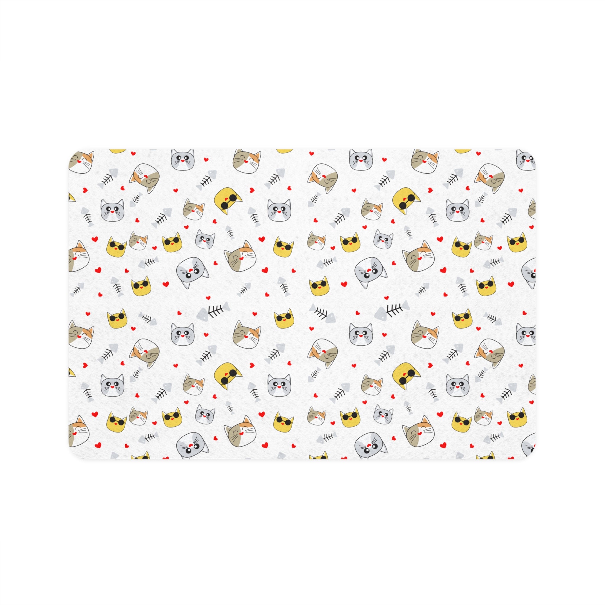 Cute Cat Food Mat