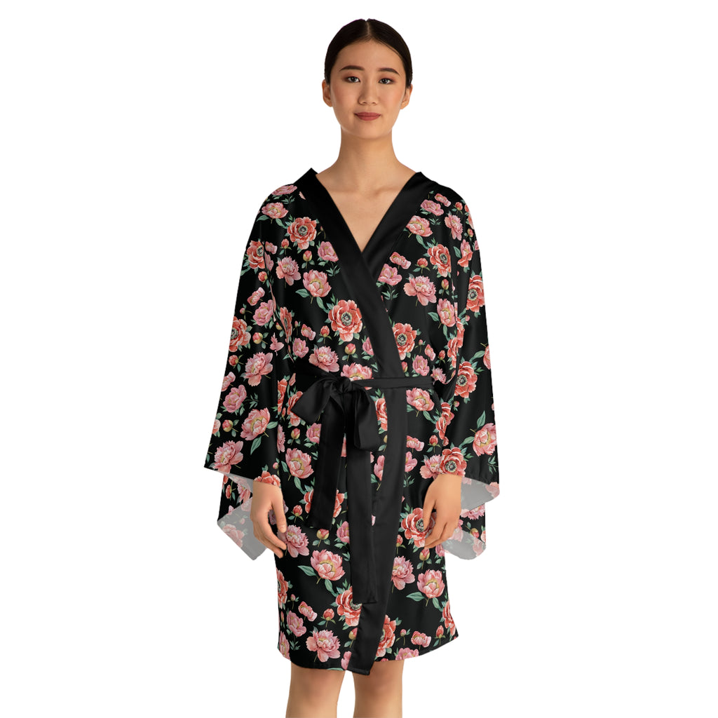 Floral Long Sleeve Kimono Robe
