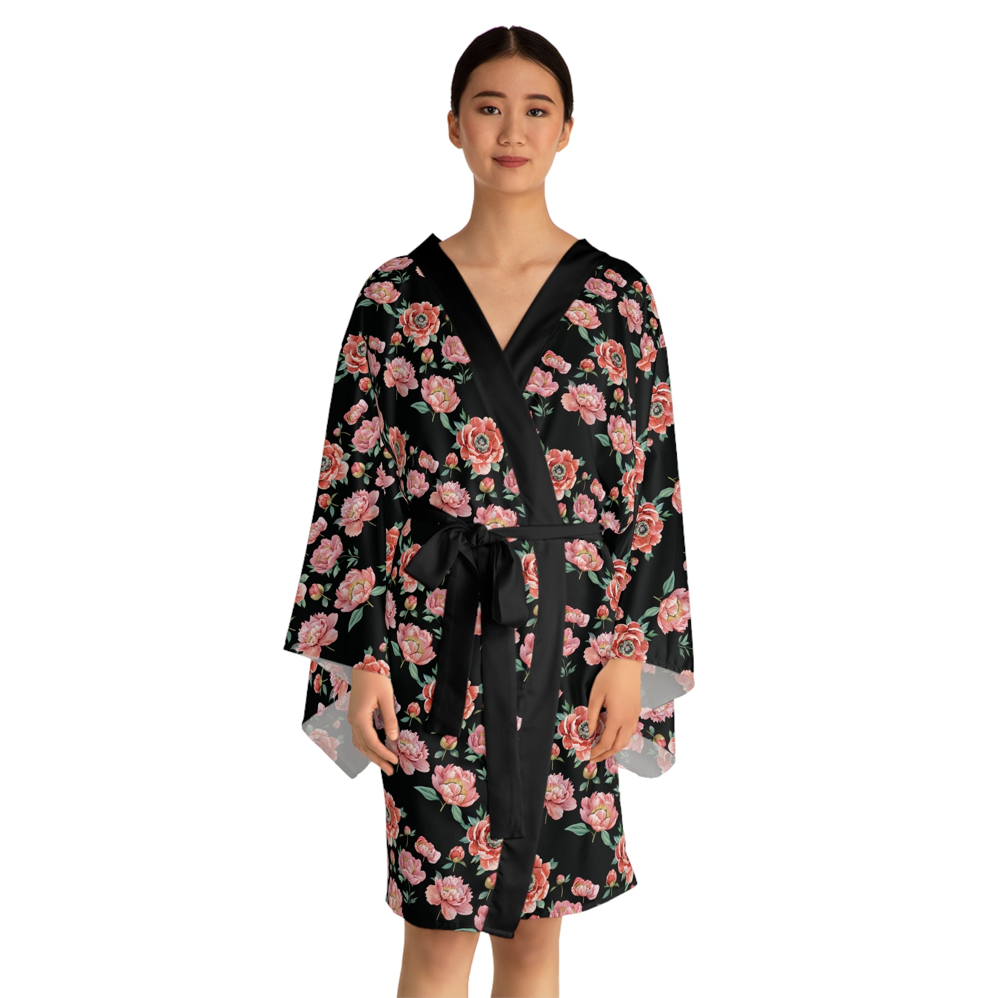 Floral Long Sleeve Kimono Robe