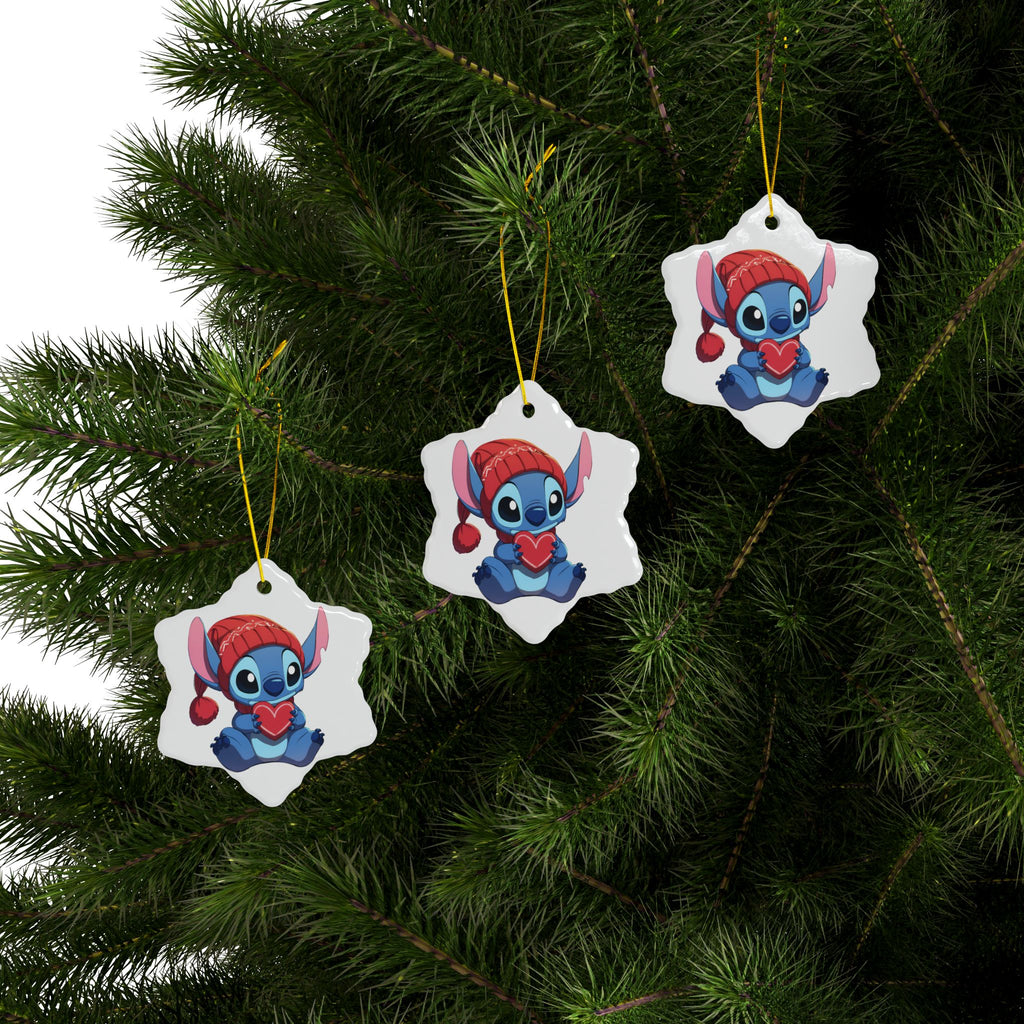 Stitch Ceramic Ornaments, 2-Side Print