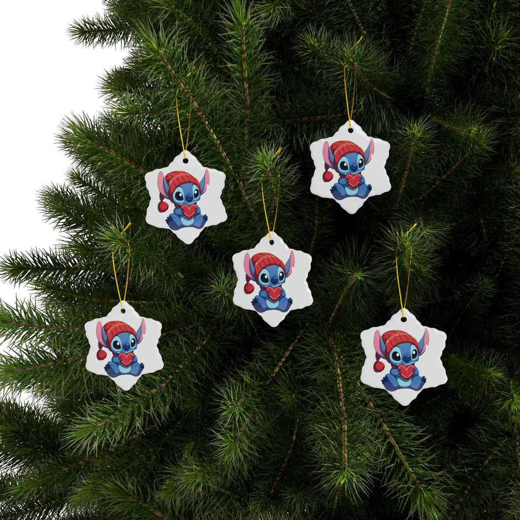 Stitch Ceramic Ornaments, 2-Side Print