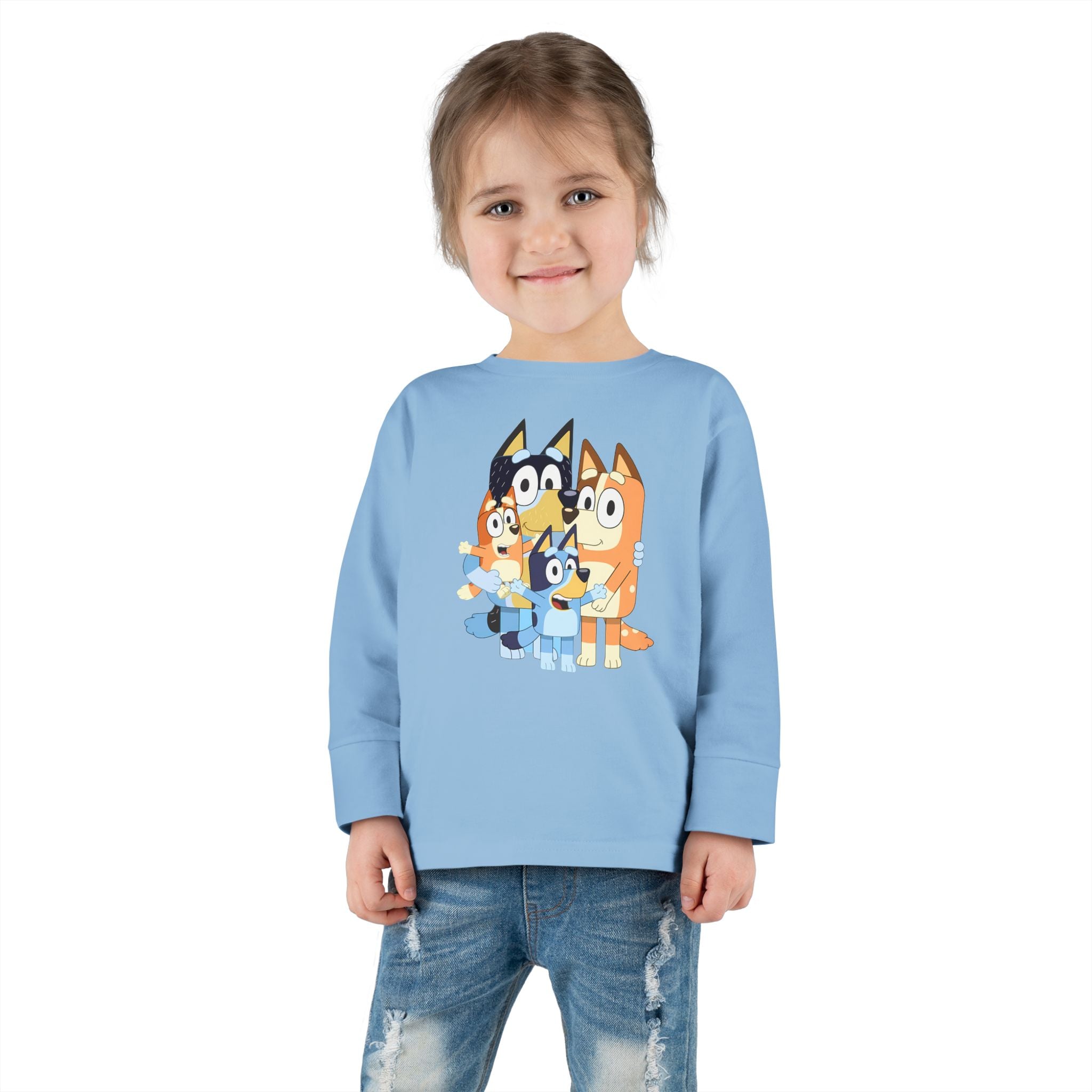 Cute Bluey Family, Toddler Long Sleeve Tee